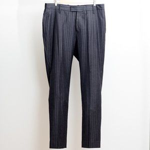 Men's Gucci Pinstripe Dress Pants Charcoal 36x32